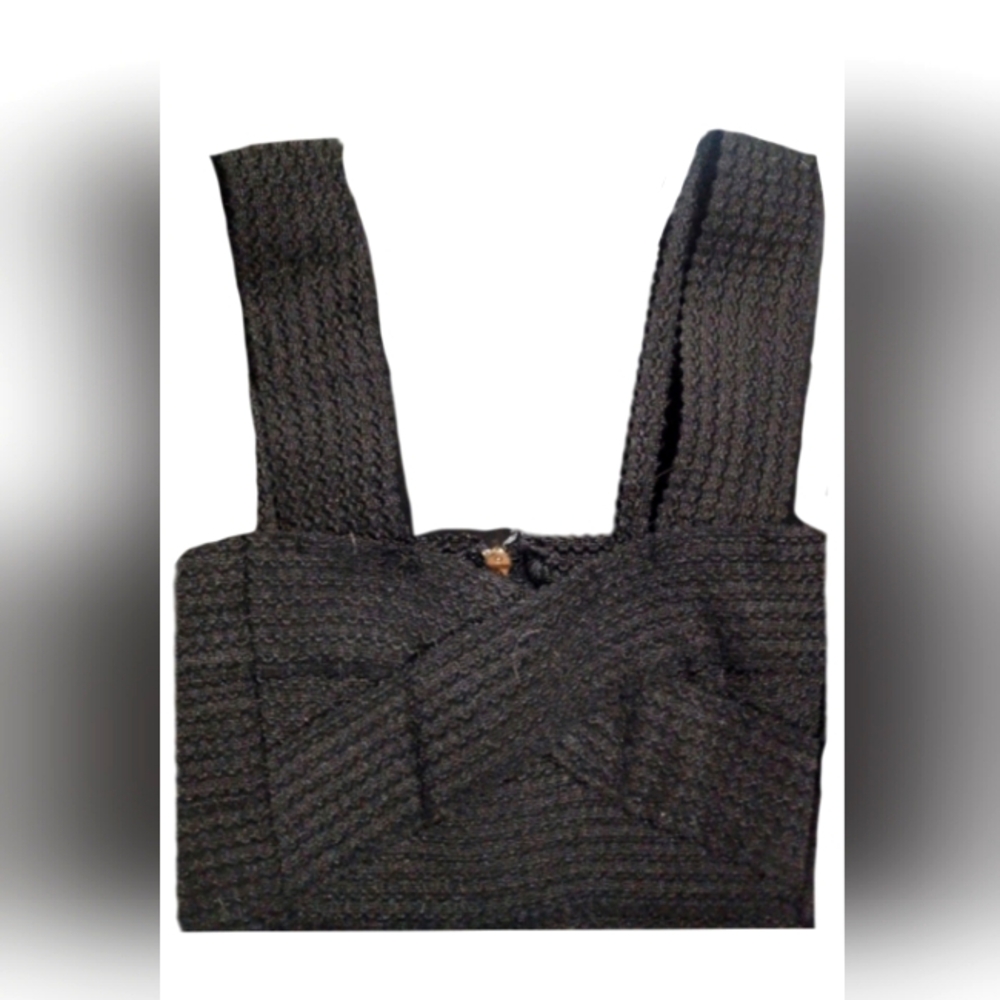 Charlotte Russe Black Crop Top size Small